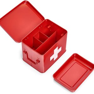 Lata botiquín roja. Comprar caja para botiquín