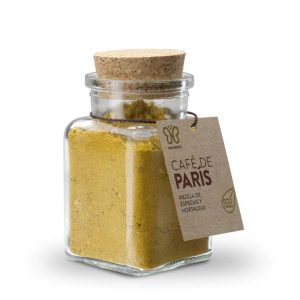 CAFE DE PARIS 80 GRS ECO(Ajo,Cebolla,Cilantro,Curcuma,Azucar caña,Tomate,Sal,Jengibre,Oregano,Chiles