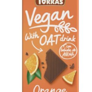 CHOCOLATE VEGANO SIN AZUCAR CON EXTRACTO DE AVENA Y NARANJA 100G