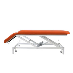 Camilla eléctrica de dos cuerpos, respaldo y altura regulable (inclinación en negativo)