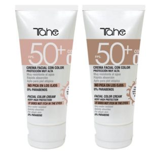 Crema Facial Tahe Protección con color 50 SPF