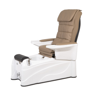 EASE: Sillón de pedicura eléctrico. 2 motores + reposabrazos giratorios (Negro o marrón)