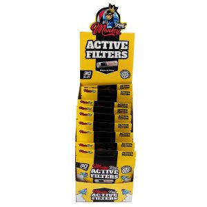 Filtros de carbón activo Monkey King de 6 mm x 27 mm (10 paquetes/expositor)
