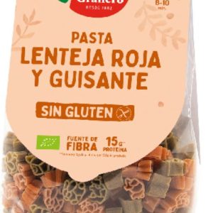PASTA LENTEJA ROJA Y GUISANTE ANIMALES SIN GLUTEN BIO 250G