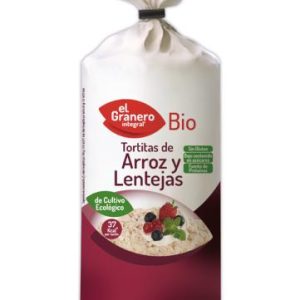TORTITAS DE ARROZ Y LENTEJAS SIN GLUTEN BIO, 115 g