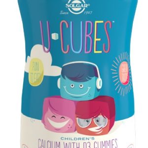 U-CUBES CALCIO Y VITAMINA D3 SABOR FRESA 60 GOMINOLAS