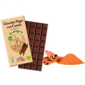 Chocolate Negro 56% con canela, 100g. Solé