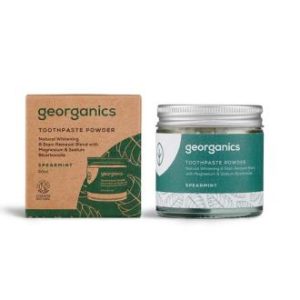 Dentífrico Blanqueante en polvo Hierbabuena, 60g. Georganics