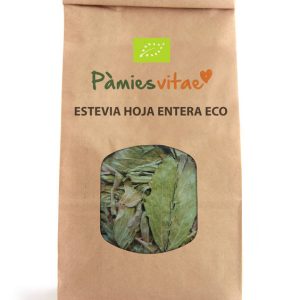 Estevia, hoja entera ECO (Stevia rebaudiana), 100g. Pàmies Vitae