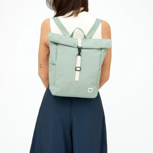 Mochila pequeña roll top de tejido reciclado