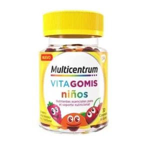 Multicentrum Vitagomis Niños 30 Caramelos Cereza Naranja Y Fresa/frambuesa