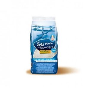 Sal Atlántica Gruesa Sin refinar, 1kg. Danival