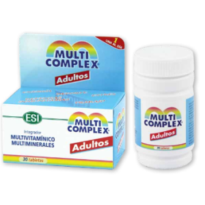 Multicomplex Adultos (Multivitaminas y Multimineral), 30 comp. ESI