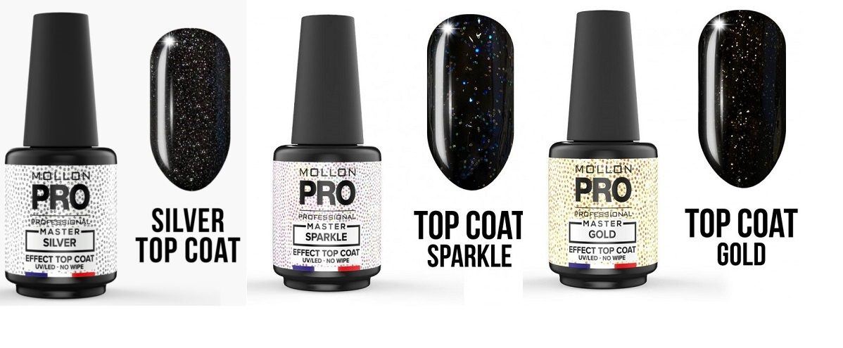 Top Coat Mollon Pro Master Glitter - Imagen 2